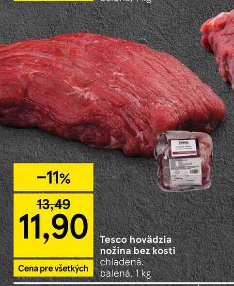 hovädzia nožina bez kosti chladená 1 kg