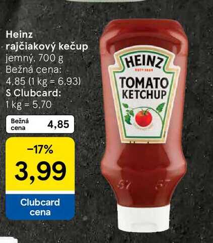 Heinz rajčiakový kečup jemný, 700 g
