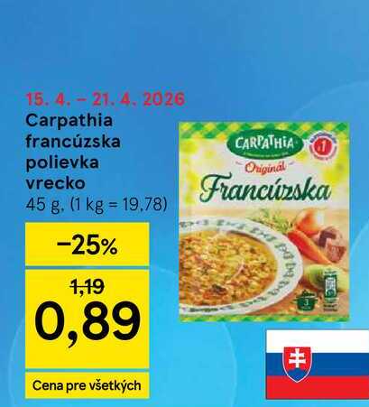 Carpathia francúzska polievka vrecko 45 g