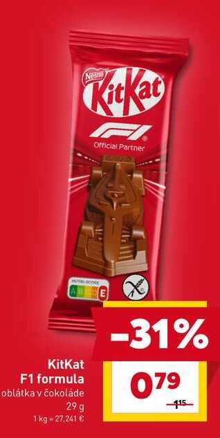 KitKat F1 formula oblátka v čokoláde 29 g 