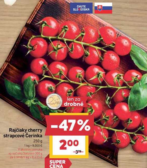 Rajčiaky cherry strapcové Čerinka 250 g