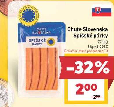 Chute Slovenska Spišské párky 250 g