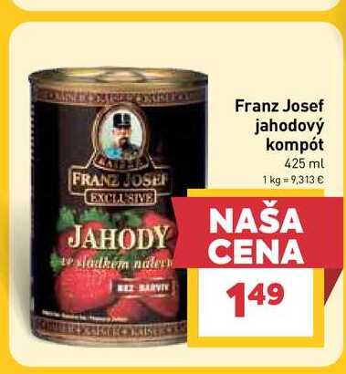 Franz Josef jahodový kompót 425 ml 