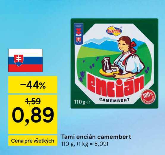 Tami encián camembert 110 g
