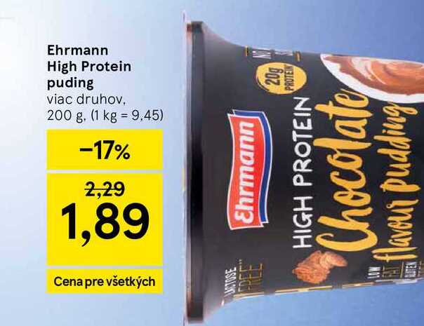 Ehrmann High Protein puding viac druhov 200 g