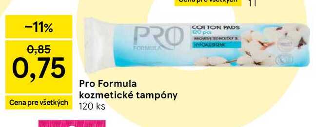 Pro Formula kozmetické tampóny 120 ks 