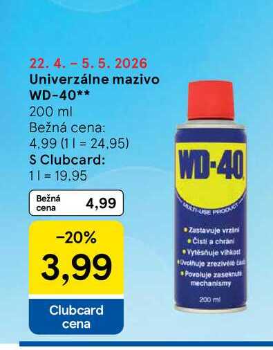 Univerzálne mazivo WD-40 200 ml 