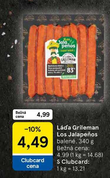 Láďa Grileman Los Jalapeños balené, 340 g 