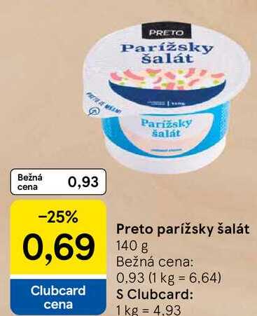 Preto parížsky šalát 140 g 