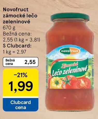 Novofruct zámocké lečo zeleninové 670 g