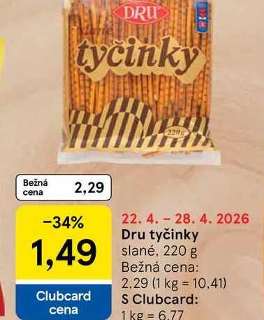 DRU tyčinky 220g