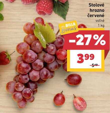 Stolové hrozno červené voľné 1 kg 