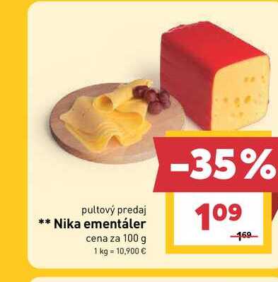 Nika ementáler cena za 100 g 