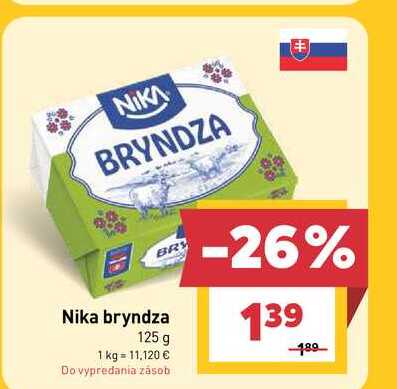 Nika bryndza 125 g 