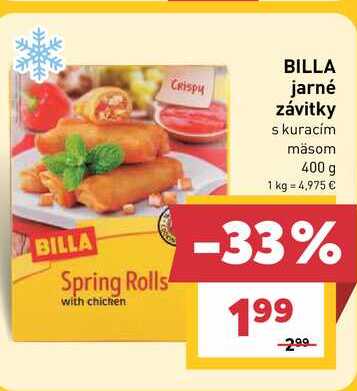 BILLA jarné závitky s kuracím mäsom 400 g 