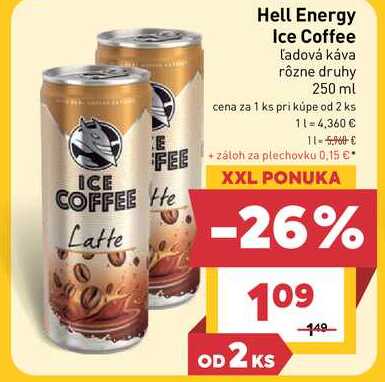 Hell Energy Ice Coffee ľadová káva rôzne druhy 250 ml