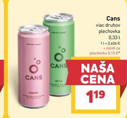Cans viac druhov plechovka 0,33l