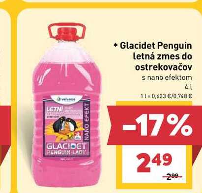Glacidet Penguin letná zmes do ostrekovačov s nano efektom 4l