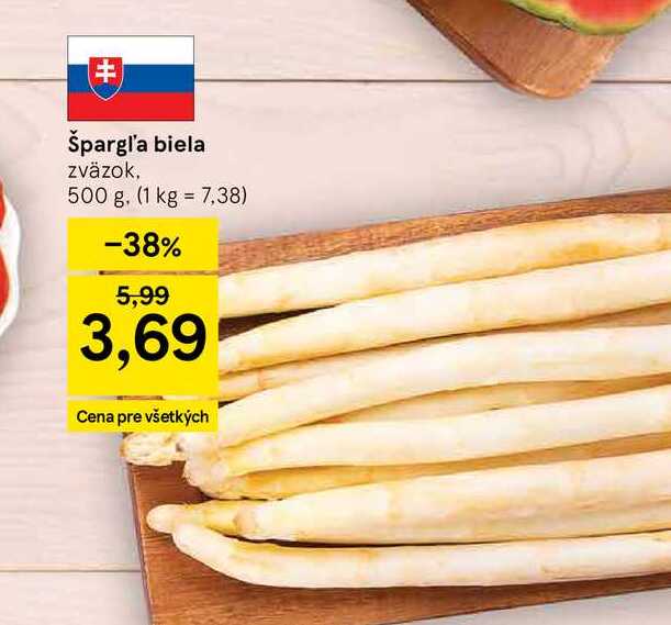Špargl'a biela zväzok 500 g
