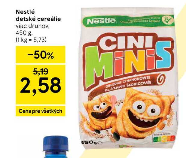 Nestlé detské cereálie viac druhov, 450 g