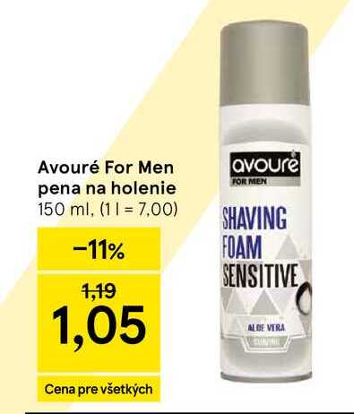 Avouré For Men pena na holenie 150 ml