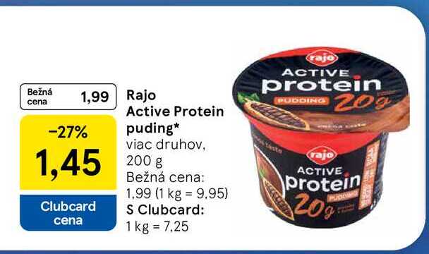 Rajo Active Protein puding 200g