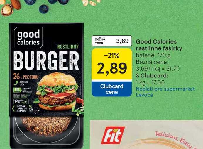 Good Calories rastlinné fašírky balené 170 g 