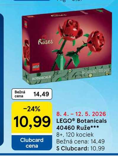 LEGO® Botanicals 40460 Ruže 8+, 120 kociek 