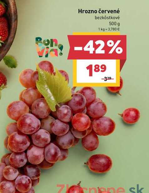 Hrozno červené bezkôstkové 500 g 