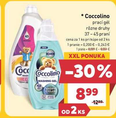 Coccolino prací gél rôzne druhy 37-45 praní 
