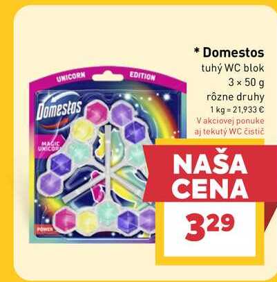 Domestos tuhý WC blok 3 x 50 g 