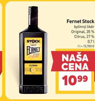 Fernet Stock 0,7 l, vybrané druhy 0.7l