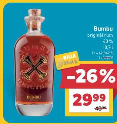 Bumbu originál rum 40% 0,7l