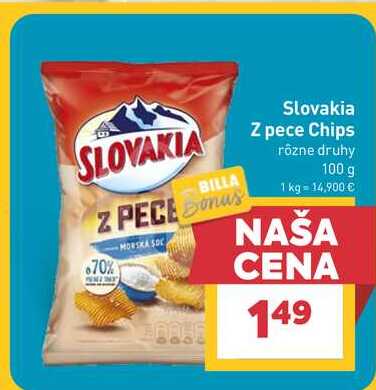 Slovakia Z pece Chips rôzne druhy 100 g 