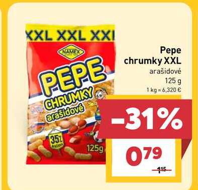 Pepe chrumky XXL arašidové 125 g 