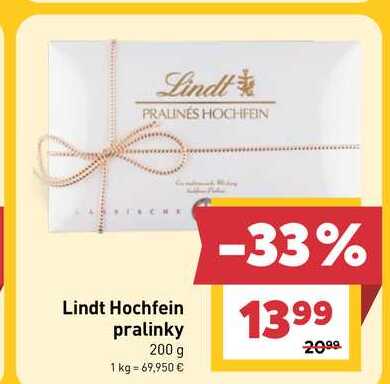 Lindt Hochfein pralinky 200 g 