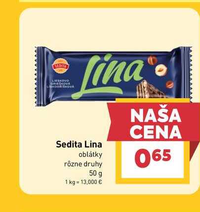 Sedita Lina oblátky rôzne druhy 50 g