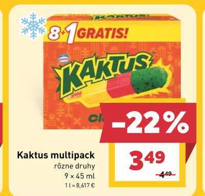 Kaktus multipack rôzne druhy 9 × 45 ml 
