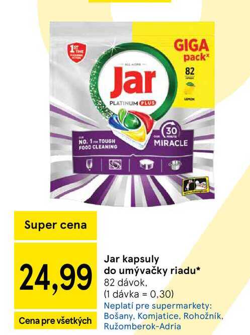 Jar kapsuly do umývačky riadu 82 dávok