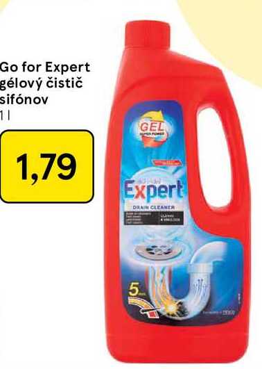 Go for Expert gélový čistič sifónov 1l