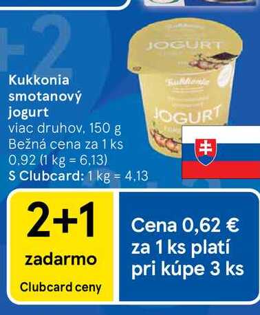 Kukkonia smotanový jogurt viac druhov, 150 g 