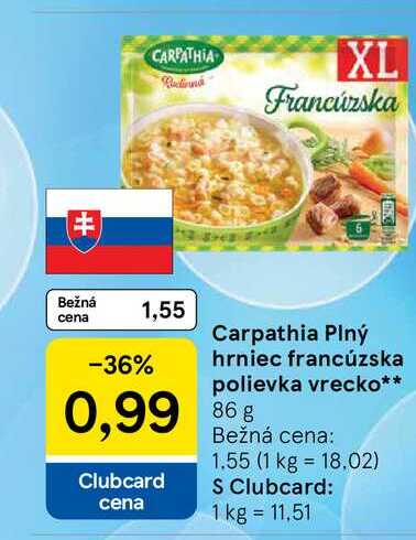 Carpathia Plný hrniec francúzska polievka vrecko 86g