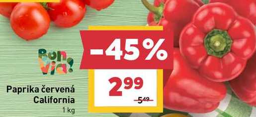 Paprika červená California 1 kg 