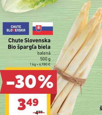 Chute Slovenska Bio špargľa biela balená 500 g 