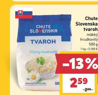Chute Slovenska tvaroh mäkký hrudkovitý 500 g