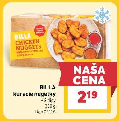 BILLA kuracie nugetky + 2 dipy 300 g 