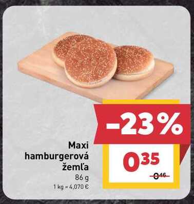 Maxi hamburgerová žemľa 86 g 