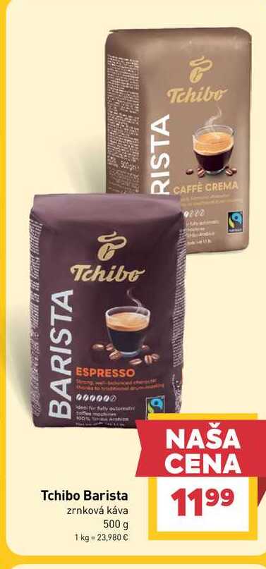 Tchibo Barista zrnková káva 500 g