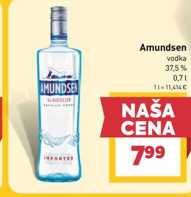 Amundsen vodka 37,5% 0,7l v akcii
