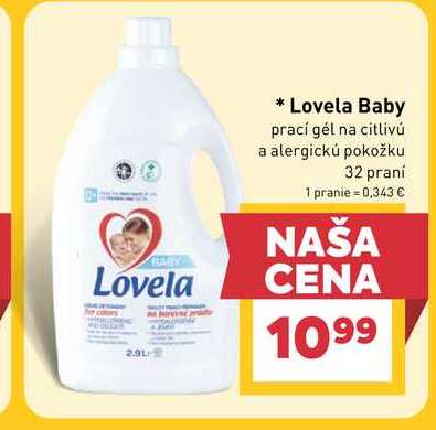Lovela Baby prací gél na citlivú a alergickú pokožku 32 praní 